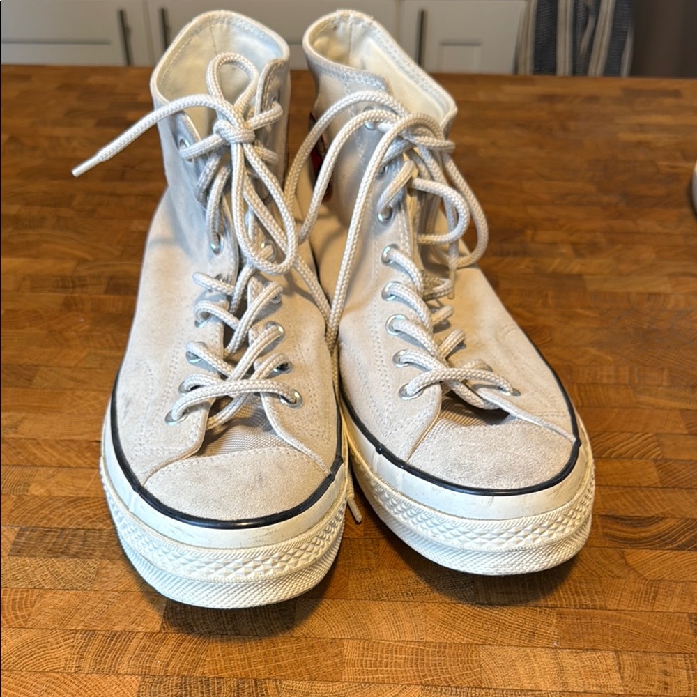 Converse Cream High-Top Sneakers Iconic Design